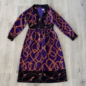 Neiman Marcus Purple and Black Dress